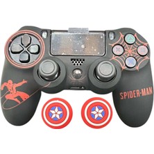 Doreka Ps4 Dualshock Spider-Man Koruyucu Silikon Kılıf ve Analog Korucusu