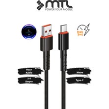 Mtl 3.4A USB To Type-C Hızlı Şarj ve Data Kablosu Hasır 1 Metre MT2015
