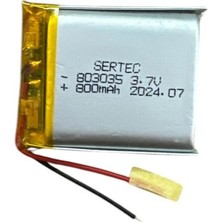 Nemere 803035 3.7V 800 Mah Li-Polymer Pil (DEVRELI/1.5A)