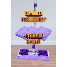 PremiumPort Çok Yönlü Teleskobik Mop ve Ekstra Bez ile Temizlik Kolaylığı