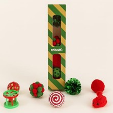 Yılbaşı Temalı Kedi Oyuncak Seti 7 Parça – Zilli ve Hışırtılı Toplar, Ipli Fareler ve Peluş Oyuncaklar – Noel Konsept Evcil Hayvanlar Için Eğlenceli Oyun Seti