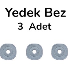 PremiumPort Yumuşak Mikrofiber Yedek Bez Seti, 3'lü Paket, Temizlik Için Mükemmel