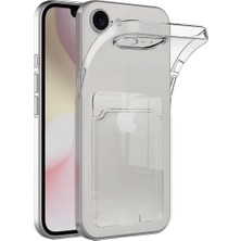 Luord-Store Iphone 16E Kılıf Kart Şeffaf Silikon - Şeffaf