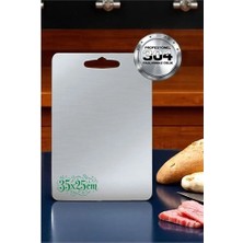 Luord-Store Kesim Tahtası - Profesyonel 304 Paslanmaz Çelik Doğrama Tahtası 35X25 cm 721819