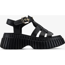 Valmenti Kadın Hakiki Deri Siyah Deri Düz Sandalet 1141 842 Bn Sndlt Y26 Black Leather