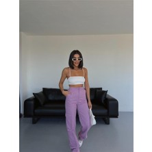 Periliçekeçe Kargo Pantolon - Lila