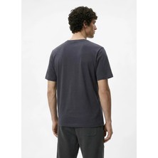 Jack & Jones Gri Erkek Regular Fit Logo Baskılı T-Shirt 12307780 Jcotone Tee Crw Neck BSS26
