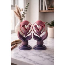 My Craft 3D MYCRAFT3D 2'li Anne ve Çocuk Figürlü Anneler Gününe Özel Hediyelik Dekoratif Biblo