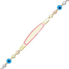 Ema Jewellery Pembe Mineli Çocuk Künyesi