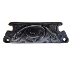 Luord-Store Antika Tarz Dekoratif Pirinç Lale Tas Mobilya Kulbu - 30X90 Mm, Oksit