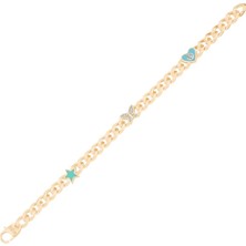 Ema Jewellery Taşlı Kelebek Gurmet Bileklik Çocuk