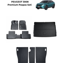 Elektrikli Pazar Peugeot 3008 Premium Koruma Seti (Paspas + Bagaj Havuzu + Arka Koltuk Koruyucu)