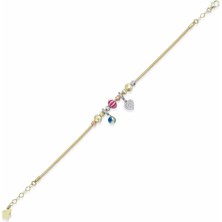 Ema Jewellery Altın Nazar Boncuklu Şans Bileklik