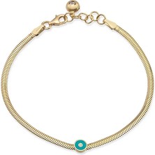 Seval Kuyumculuk Gözlü Balıksırtı Altın Bileklik