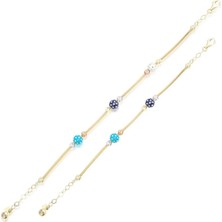 Ema Jewellery Anne Çocuk Mineli Ikili Set Altın Bileklik