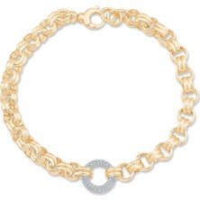 Ema Jewellery Taşlı Halka Zincir Bileklik