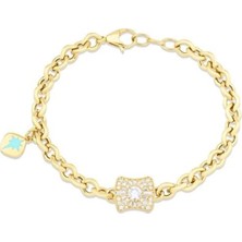 Genola Altın Taşlı Tasarım Bileklik