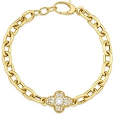 Genola Altın Taşlı Tasarım Bileklik