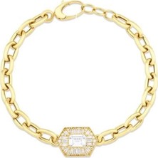 Genola Altın Taşlı Tasarım Bileklik