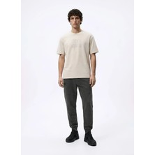 Jack & Jones Ekru Erkek Regular Fit Logo Baskılı T-Shirt 12307780 Jcotone Tee Crw Neck BSS26