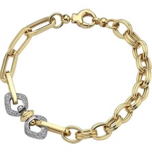 Seval Kuyumculuk Taş Detaylı Altın Bileklik