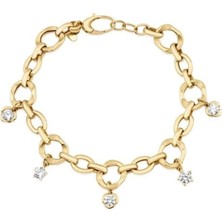 Genola Altın Taşlı Tasarım Bileklik