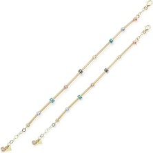 Ema Jewellery Anne Çocuk Mineli Ikili Set Altın Bileklik