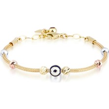 Ema Jewellery Anne Çocuk Nazar Boncuklu Ikili Set Altın Bileklik