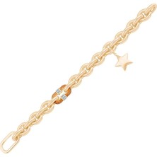 Ema Jewellery Yıldız Halka Zincir Altın Bileklik