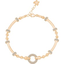 Ema Jewellery Taşlı Dorikalı Silindir Bileklik