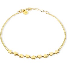 Seval Kuyumculuk Altın Kalp Detaylı Bileklik