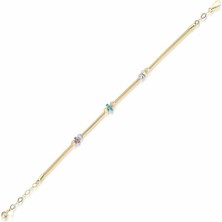 Ema Jewellery Altın Renkli Mineli Trend Bileklik