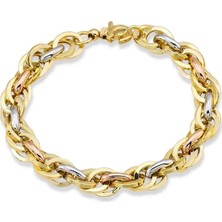 Seval Kuyumculuk Üç Renk Zincir Bileklik