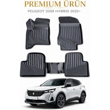 Black Gold Peugeot 2008 2024+ Hybrid Uyumlu 3D Oto Paspas Premium