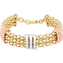 Genola Altın Italyan Tasarım Bileklik