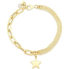 Genola Altın Yıldız Bileklik