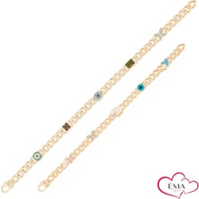 Ema Jewellery Anne Çocuk Kelebek Gurmet Altın Bileklik
