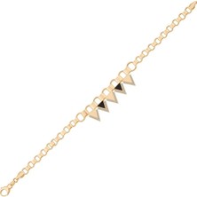 Ema Jewellery Siyah Mineli Üçgen Bileklik