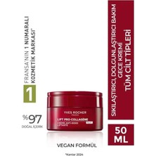 Yves Rocher Dolgunlaştırıcı ve Yenileyici Gece Kremi – Bitkisel Kolajen Destekli