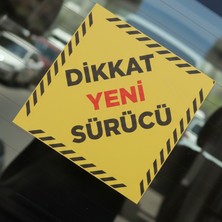 iThink Dikkat Yeni Sürücü Yazısı Oto Cam Aksesuarı Dörtgen