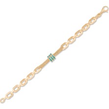 Ema Jewellery Italyan Tasarım Zincir Detaylı Altın Bileklik