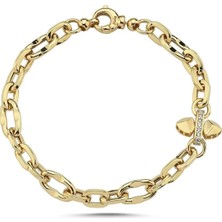 Seval Kuyumculuk Taş Detaylı Altın Bileklik