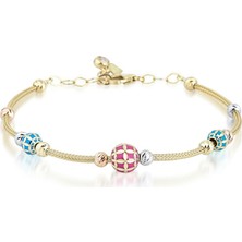Ema Jewellery Renkli Toplu Altın Bileklik