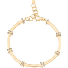 Ema Jewellery Taşlı Silindir Bileklik