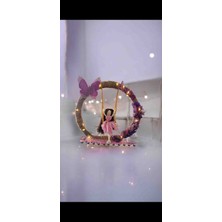 Bekoozzy Accessories Aydınlatma Abajur Salıncaklı Bebek 20CM LED Işıklı Makrome Epoksi