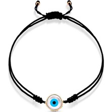 Ema Jewellery Nazar Boncuklu Örgü Altın Bileklik