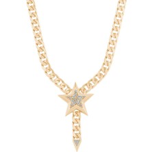 Ema Jewellery Taşlı Yıldız Tasarım Gurmet Zincir