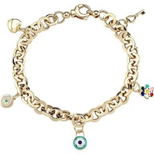 Seval Kuyumculuk Nazar Charmlı Altın Bileklik