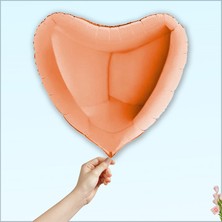 Süsle Bebek ve Parti Kalp Folyo Balon, 60cm - Rose Gold