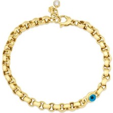 Genola Altın Göz Boncuklu Bileklik